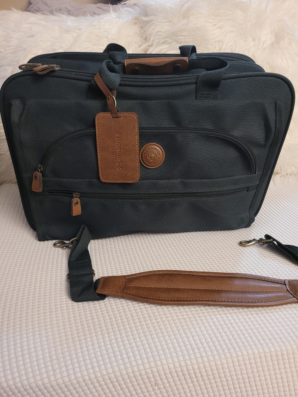 Vintage Samsonite Green Carribon Luggage